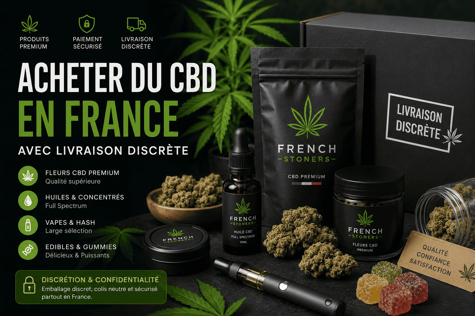 Acheter du CBD en France avec Livraison Discrète