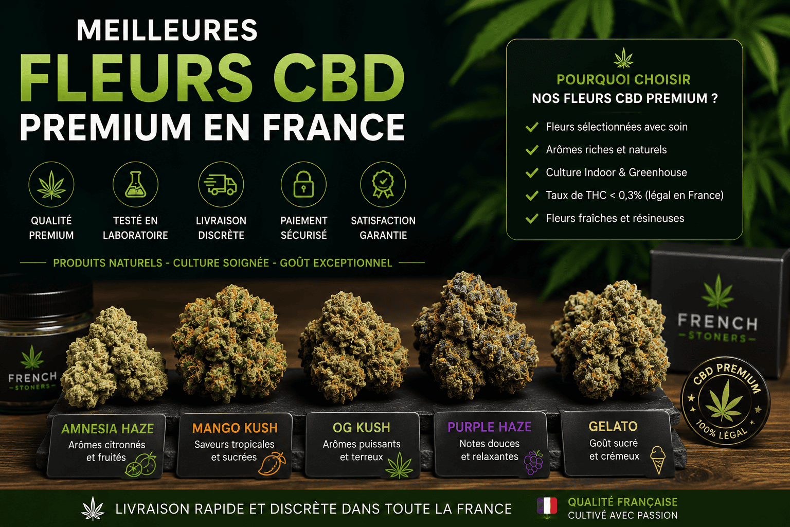 Meilleures Fleurs CBD Premium en France